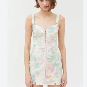 FOR LOVE & LEMONS Smythe Mini Dress In Tie Dye size Large